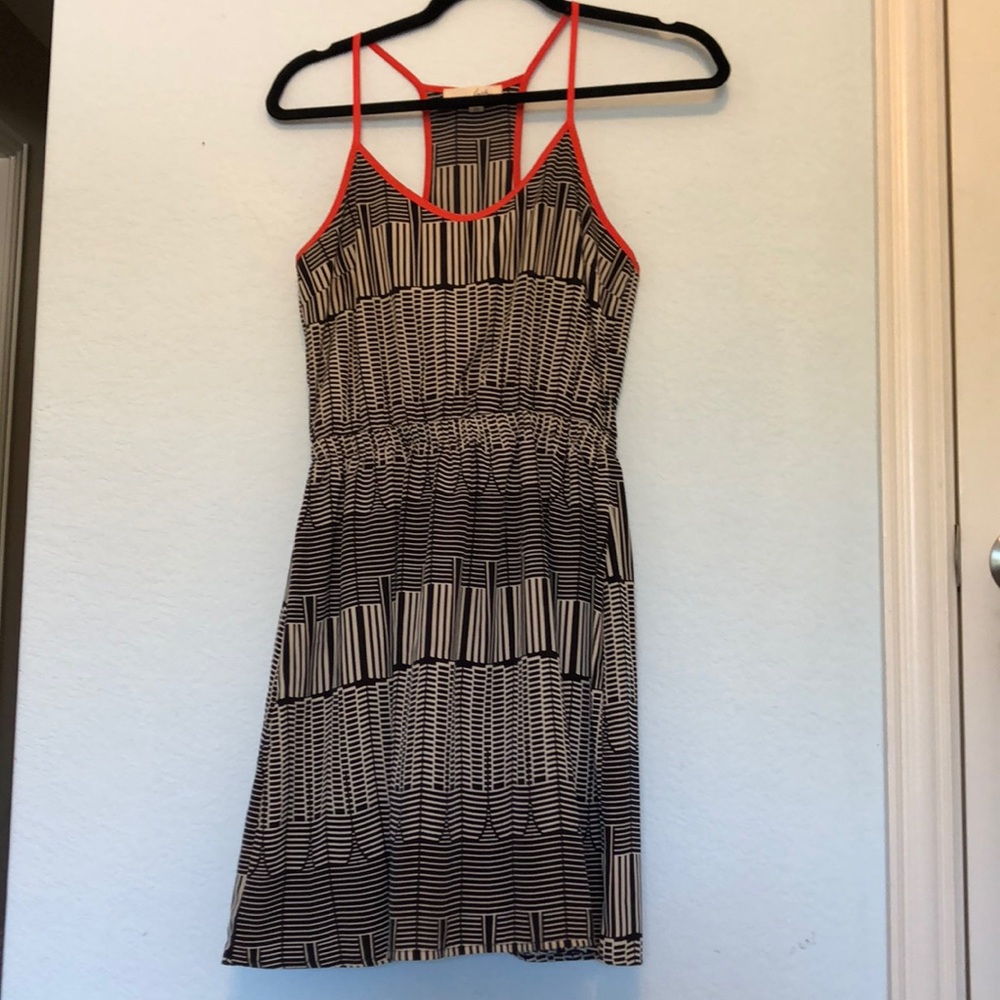 Nordstrom Lush Black, White, red dress